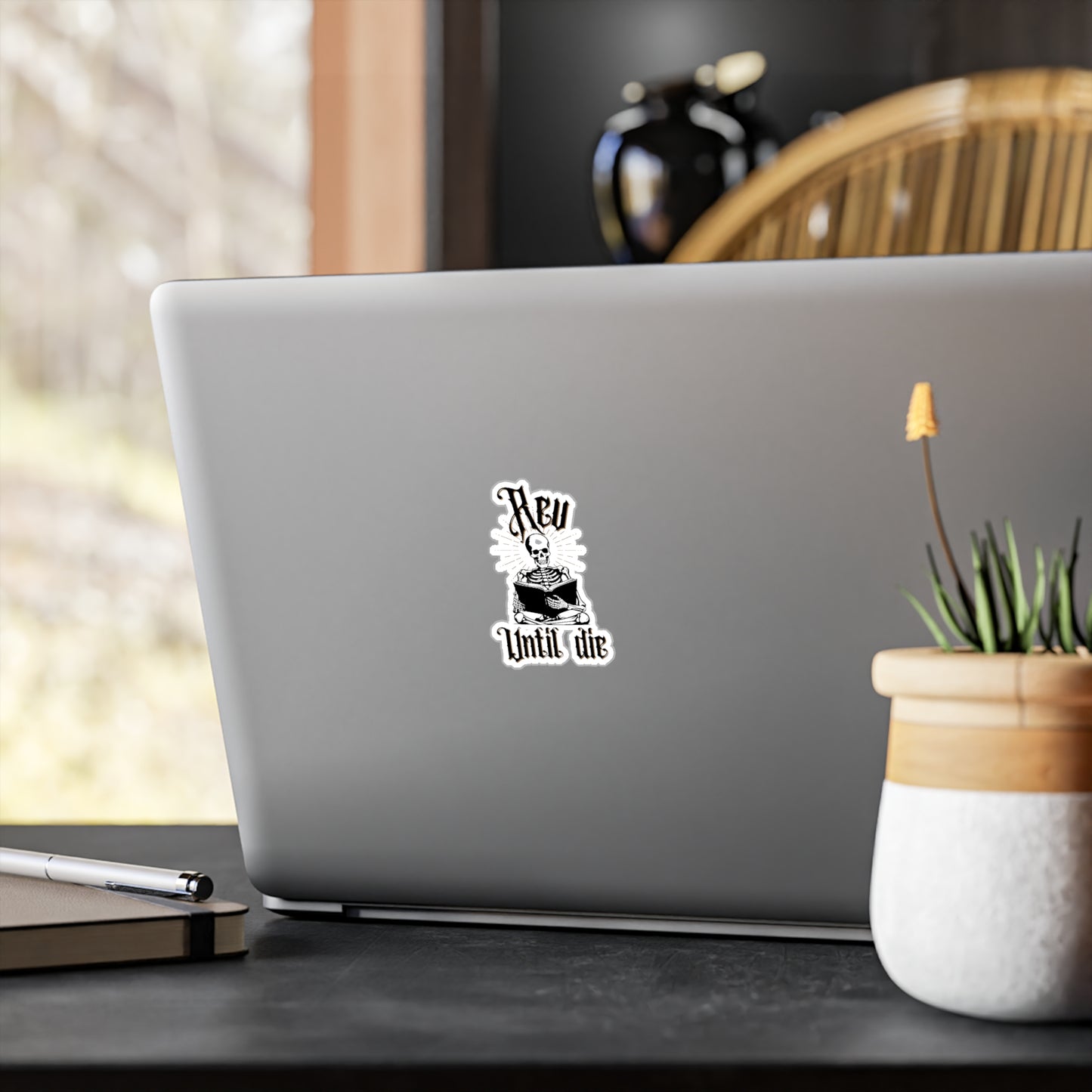 Skull Reading Vinyl Decal - "Rey Until Die"