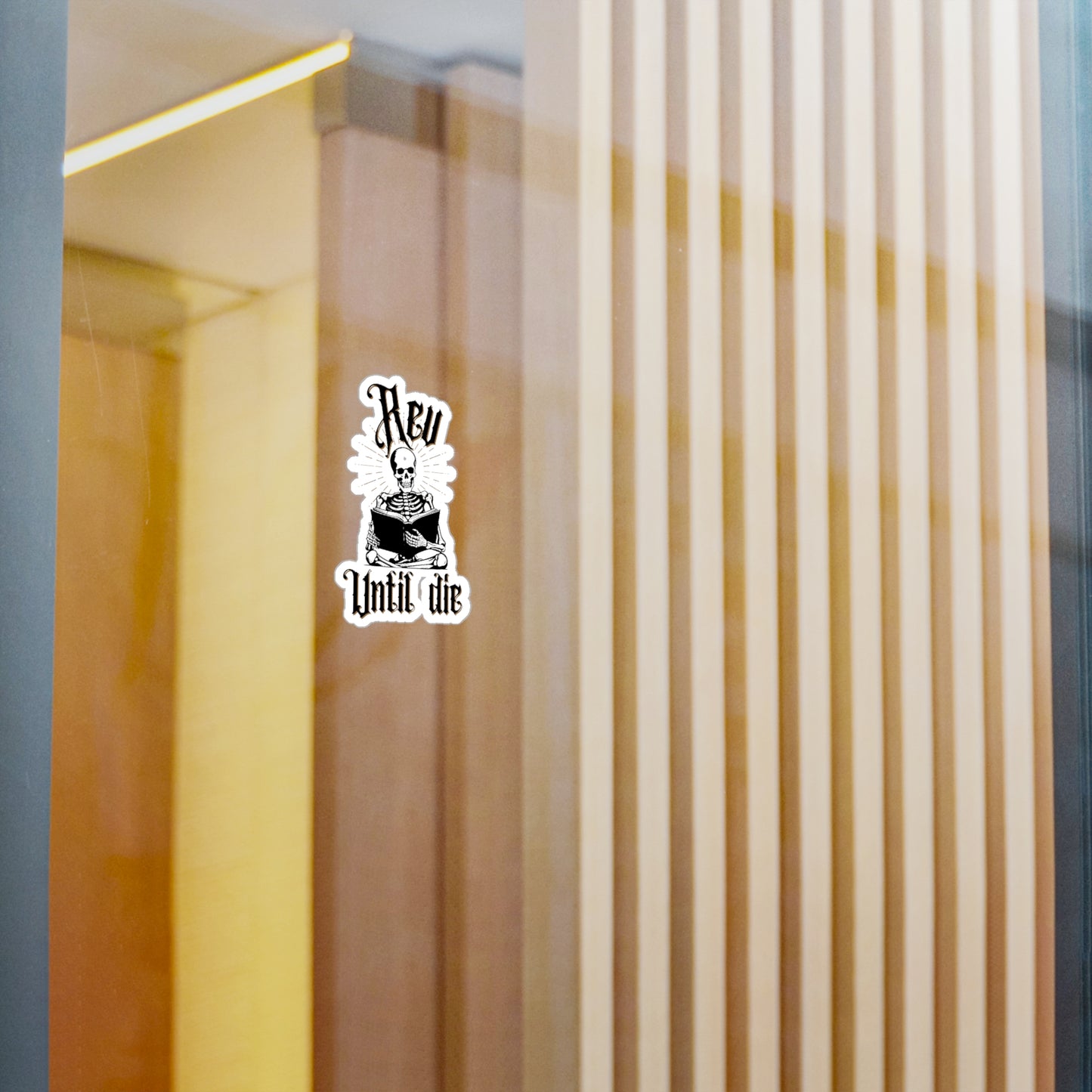 Skull Reading Vinyl Decal - "Rey Until Die"