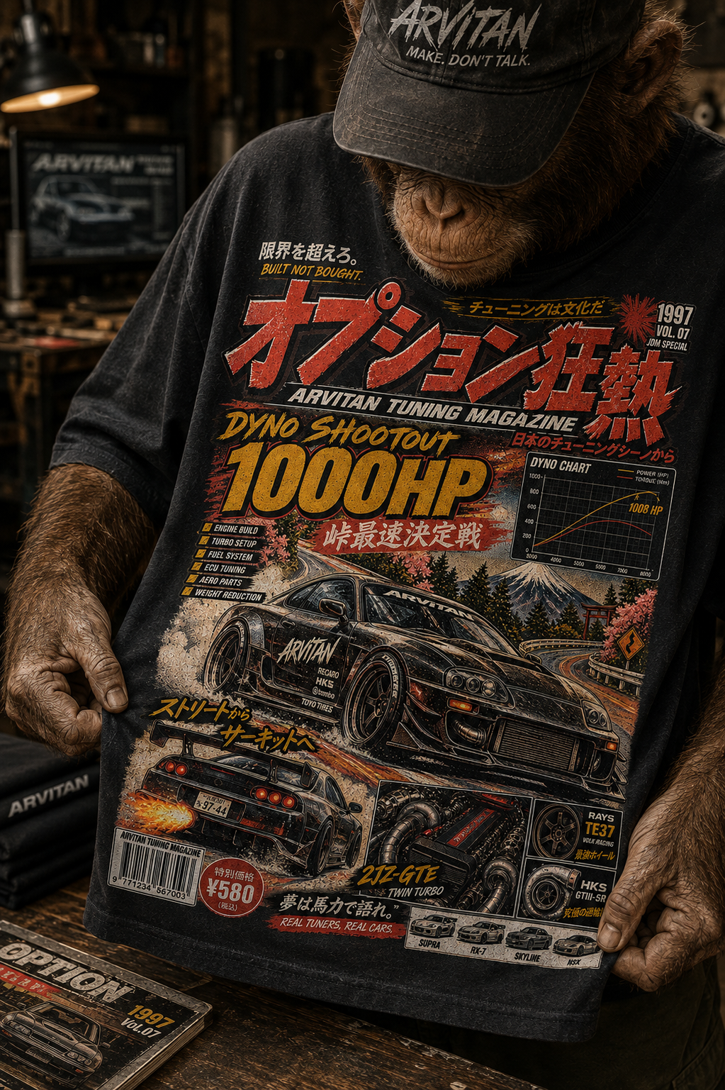 ARVITAN Dyno Shootout 1000HP — Oversized T-Shirt