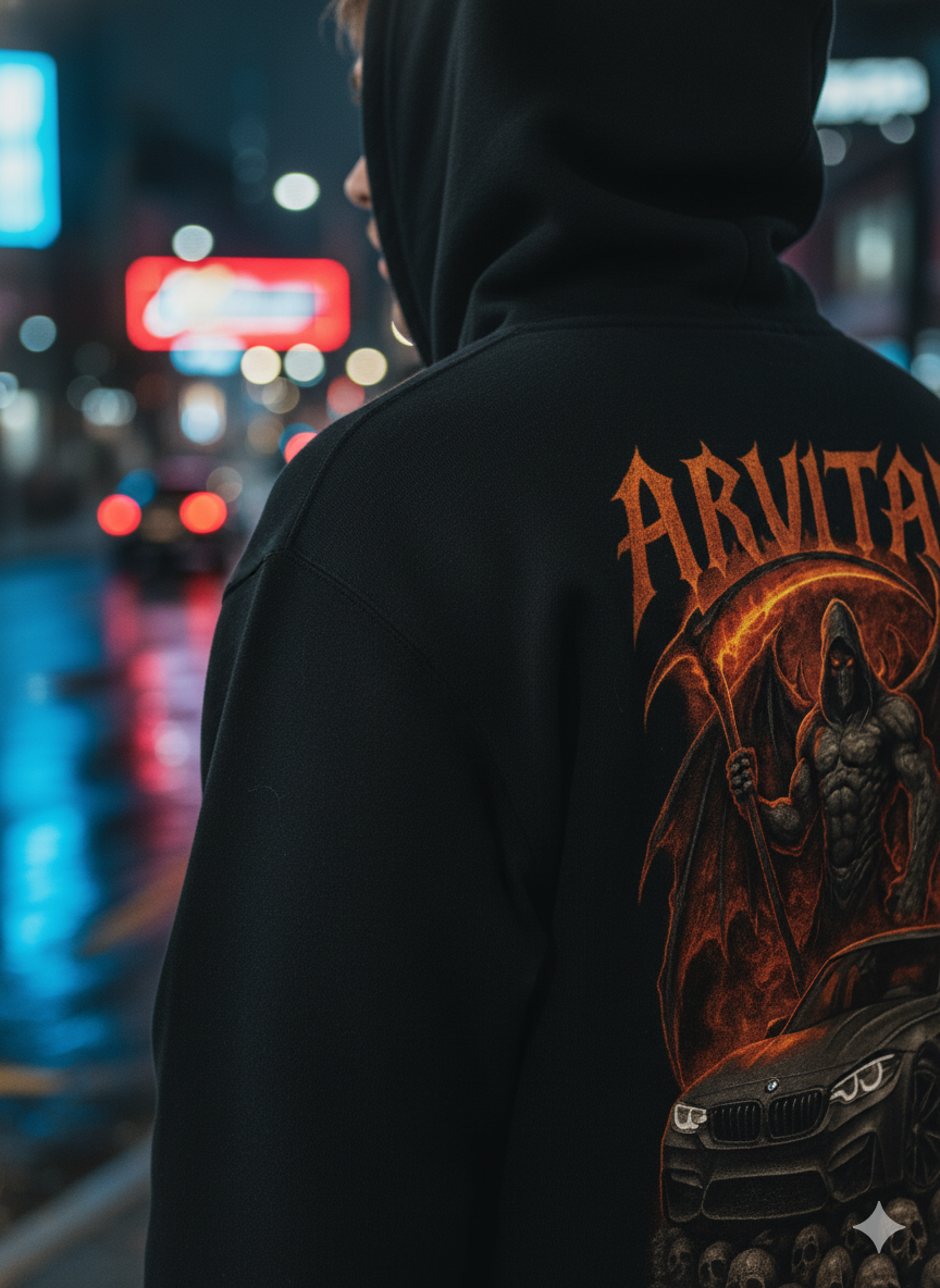 Reaper BMW Hoodie | Euro Car Graphic Hoodie | Arvitan