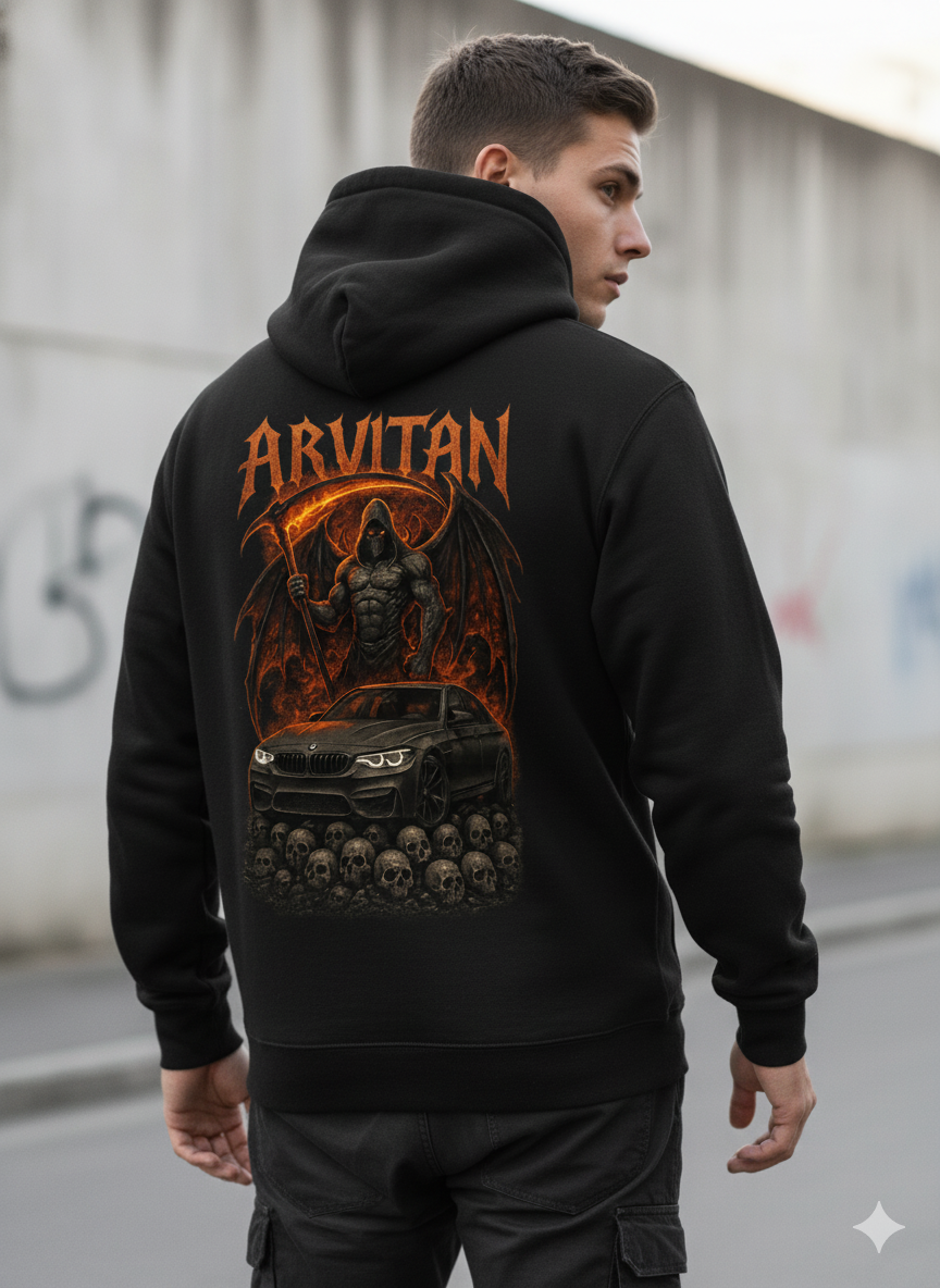 Reaper BMW Hoodie | Euro Car Graphic Hoodie | Arvitan